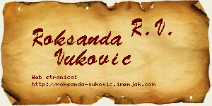 Roksanda Vuković vizit kartica